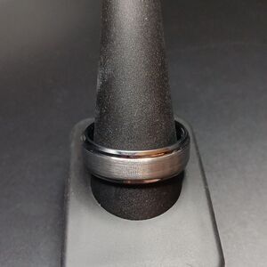New Blue Tungsten Carbide Men's Size 11.5 Silver Ring